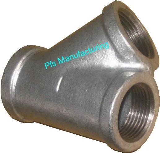 BSPT Galv.M.I.Fittings-Y Tees - Gal. Malleable Iron Fittings by PFS Manufacturing
