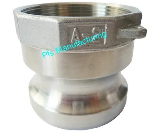 SS316 Camlocks Type A Plug (Male coupler) with Female thread - Camlocks(SS,PP,Alum and Brass) by PFS Manufacturing