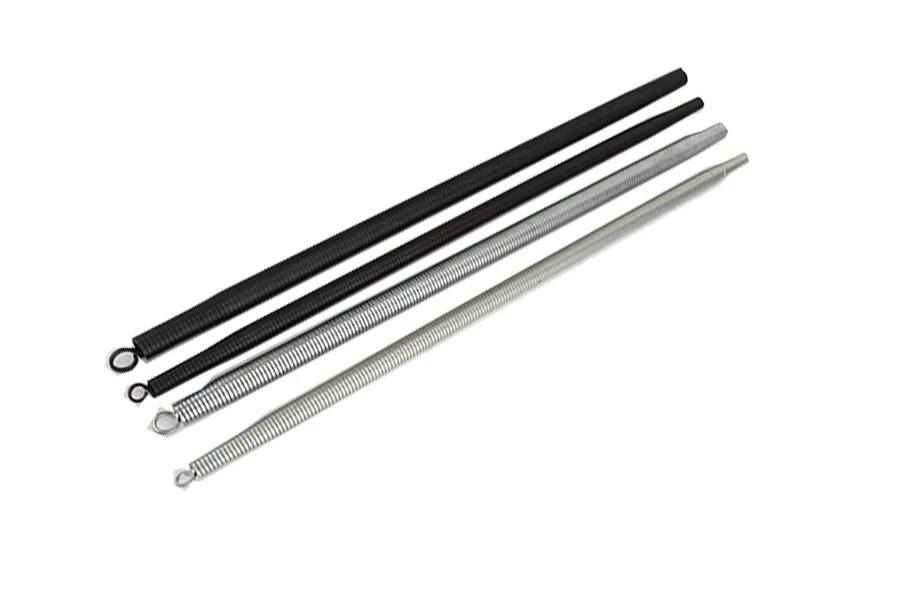 Bending spring made of metal wire inserted into a PVC pipe