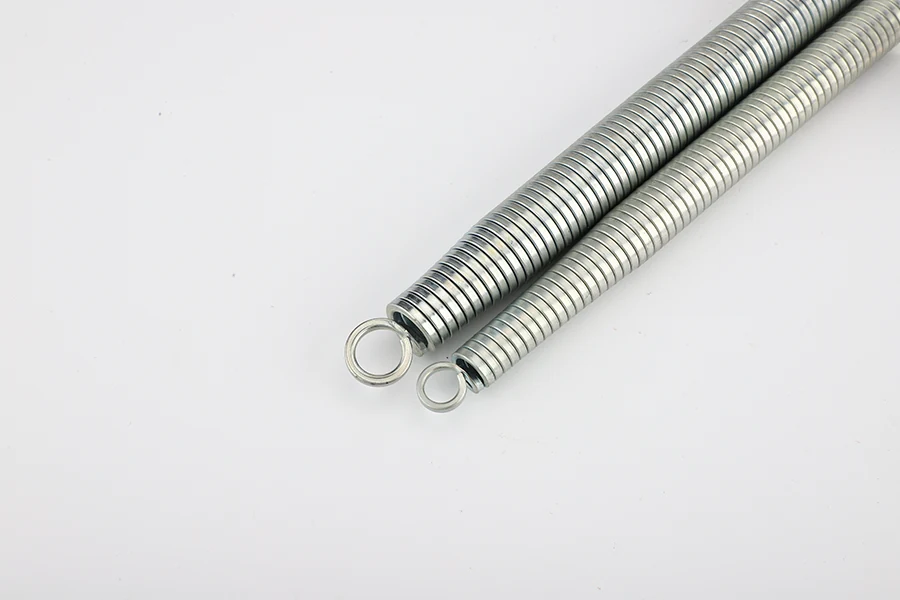 Close-up of a bending spring with a textured surface and wire structure