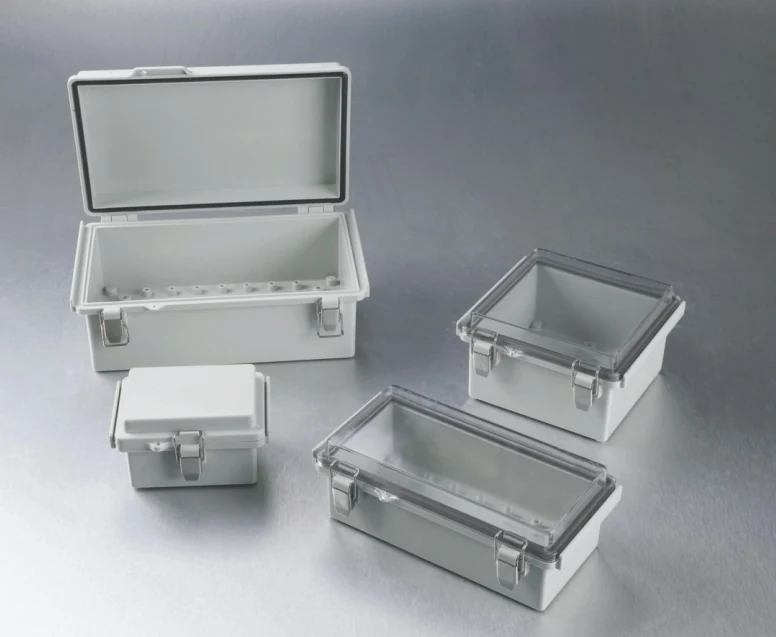 BG series waterproof junction box with sealed lid and gasket, mounted on a wall surface