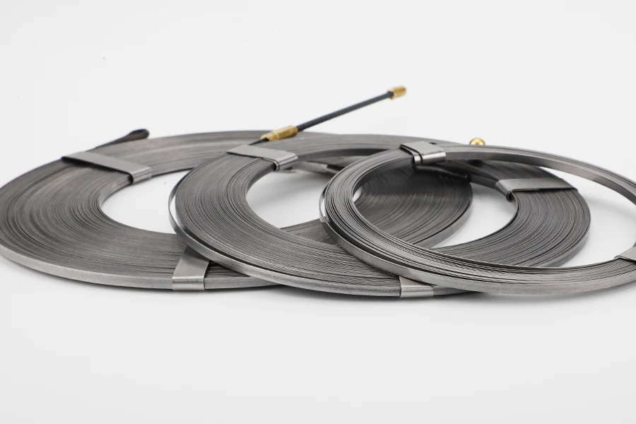 Three types of steel cable puller heads: A (Eyelet + Eyelet), B (Eyelet + Spiral Spring Wire), C (Eyelet + Ball)