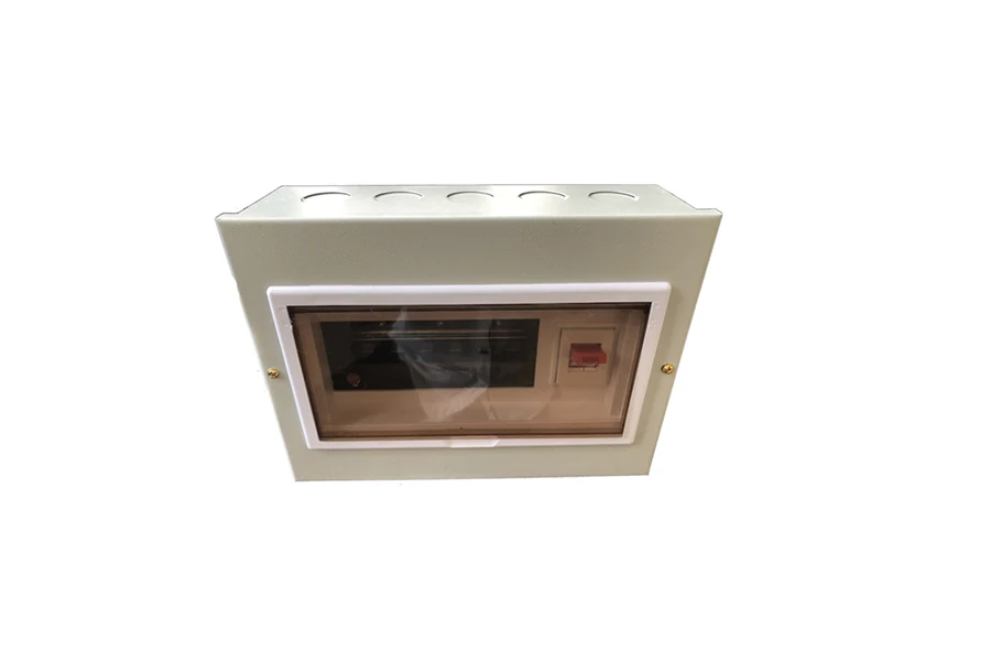 Side view showing flush and surface mount options and cable entry through knockouts