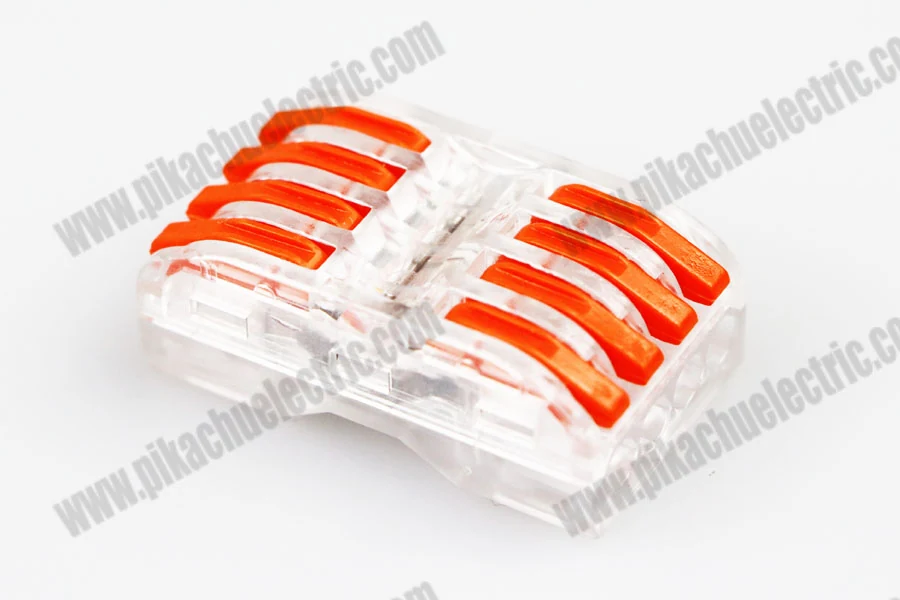 Bulk packaging of wiring quick connectors in a plastic bag