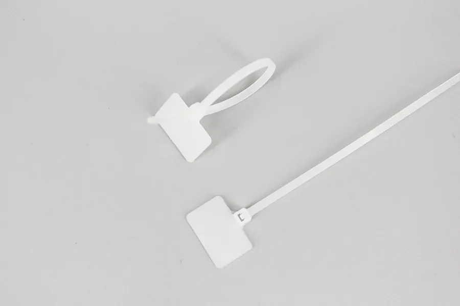 DM-3*100MKT High Quality white Nylon PA66 Wire Marker plastic Cable Ties Tag