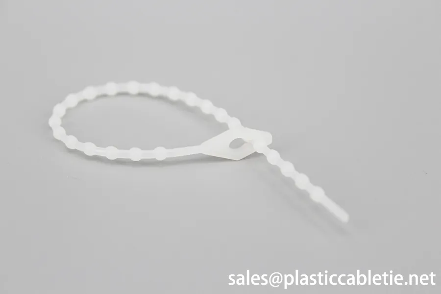 100mm UL 94V-2 Xinguang adjustable knot ball bead plastic nylon cable ties zip ties