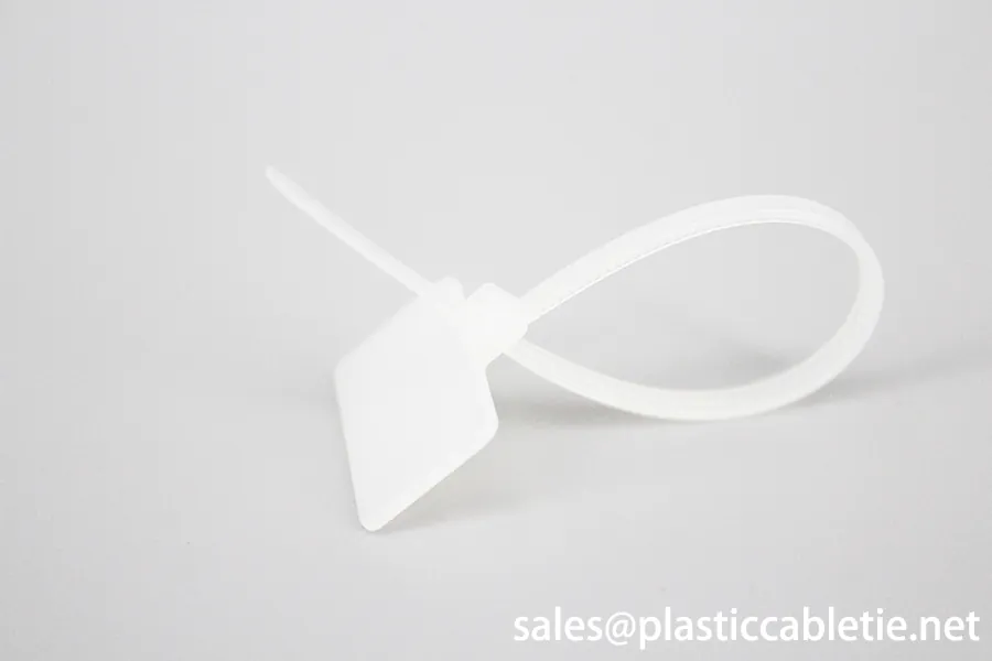 DM-3*100MKT High Quality white Nylon PA66 Wire Marker plastic Cable Ties Tag