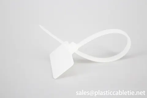 DM-3*100MKT High Quality white Nylon PA66 Wire Marker plastic Cable Ties Tag view 3