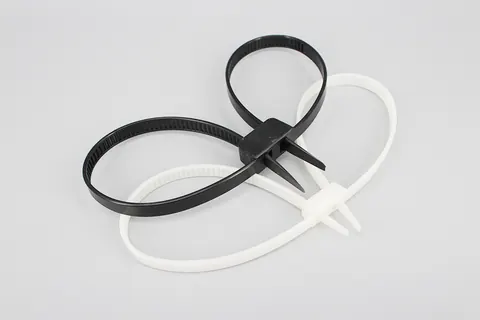 12*700mm white and black strong double loop Unbreakable soft plastic cable tie one time police handcuffs