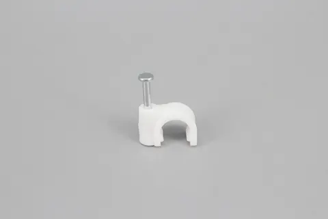 K-Type Round PE material natural color Cable Clip Wire and Cable Fixing Clip Plastic Clips