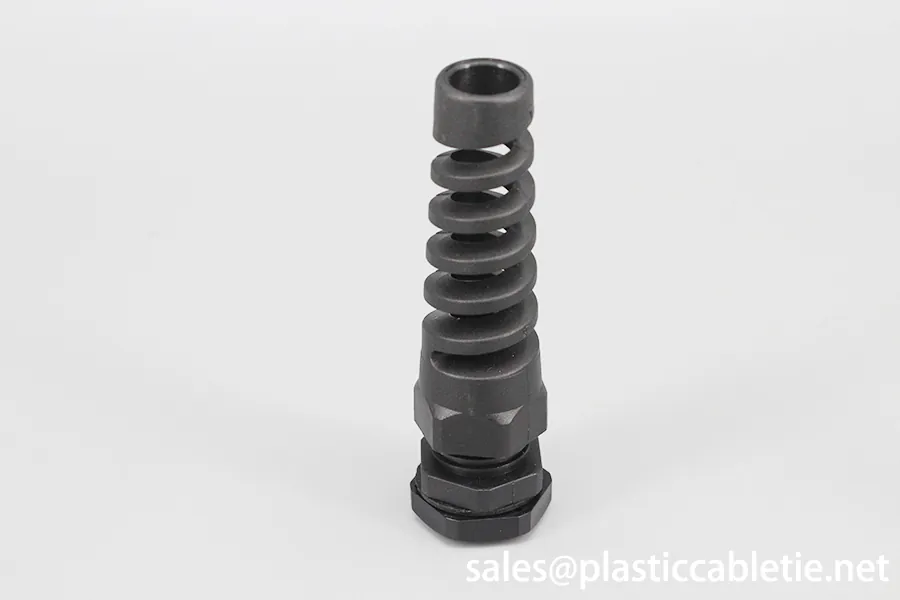 CE Approved nylon PA material black and grey color IP68 spiral Waterproof PG Cable Glands With Strain Relief