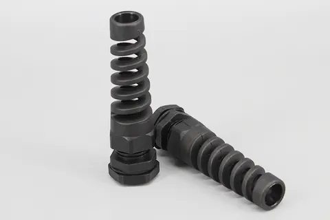 CE Approved nylon PA material black and grey color IP68 spiral Waterproof PG Cable Glands With Strain Relief