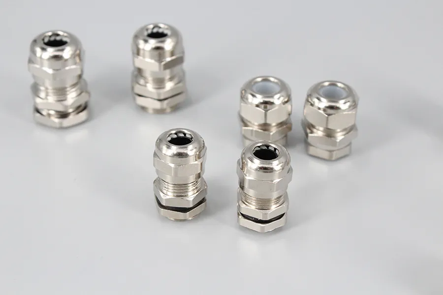 Metric thread metal brass or stainless steel material cable gland