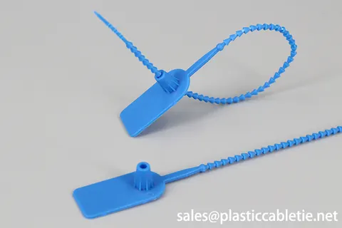 DEMOELE 215mm length Colorful strip seal PP material identification security seal cable ties with logo and numbered print view 3