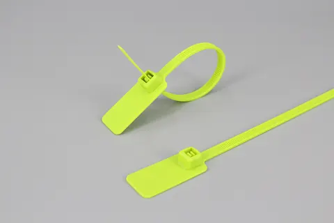 5*180mm double teeth locking with high tension serialized flag marker cable ties