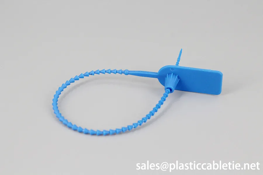 DEMOELE 215mm length Colorful strip seal PP material identification security seal cable ties with logo and numbered print