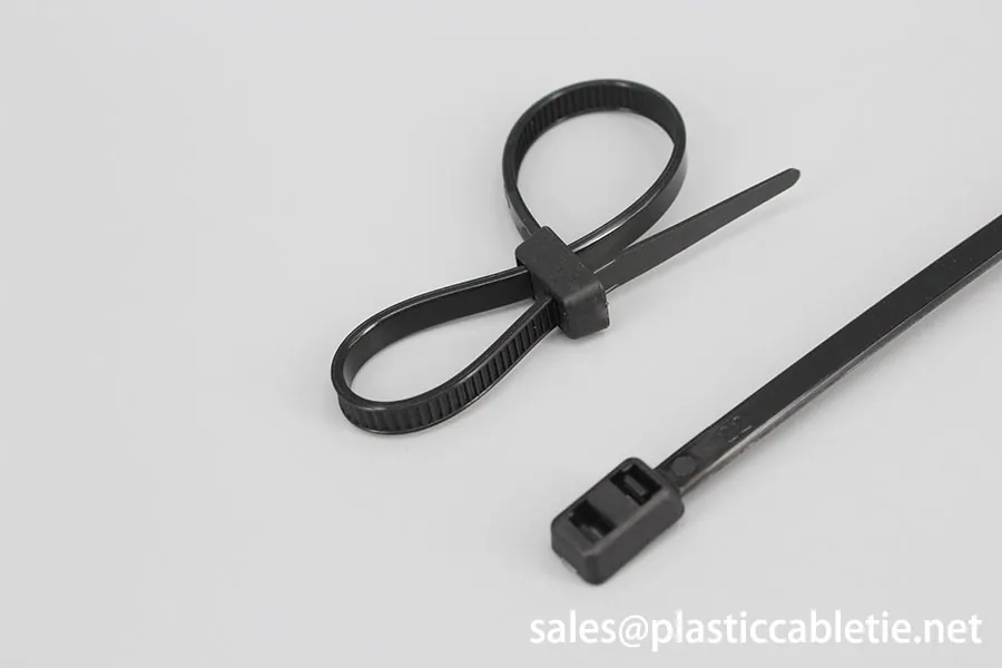 Double head lock cable tie double loop cable tie