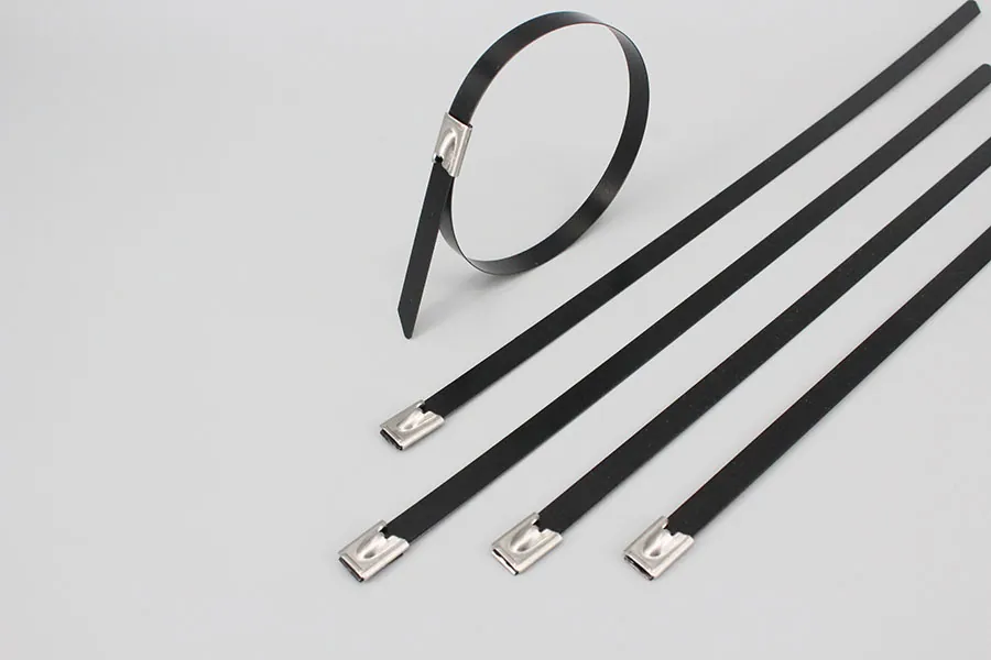 201 304 316 epoxy coated Stainless steel cable ties-ball self locking