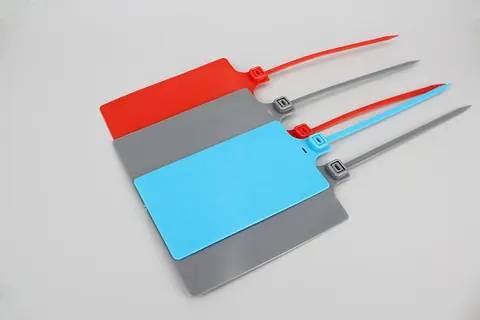 DM-4*255MKT PP material identification security seal cable ties with big tag marker
