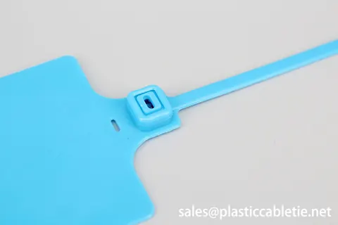 DM-4*255MKT PP material identification security seal cable ties with big tag marker view 2