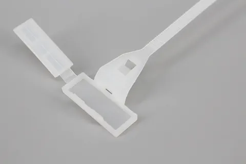 Nylon cable tie-flip marker cable tie with label transparent box