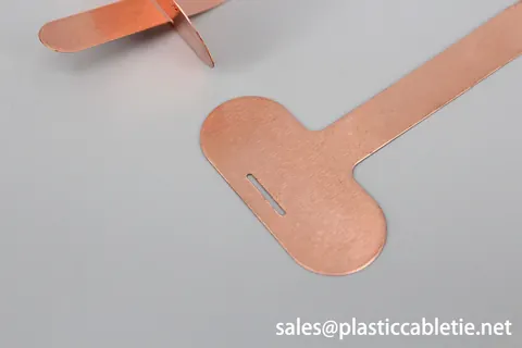 Metal Copper marker cable tie plate in cable management view 3