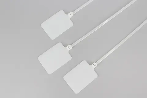 DM-4*340MKT identification cable tie with small rectangle tag and 300mm long ties