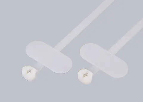 Nylon cable tie with stainless steel inlay barb lock marker tie