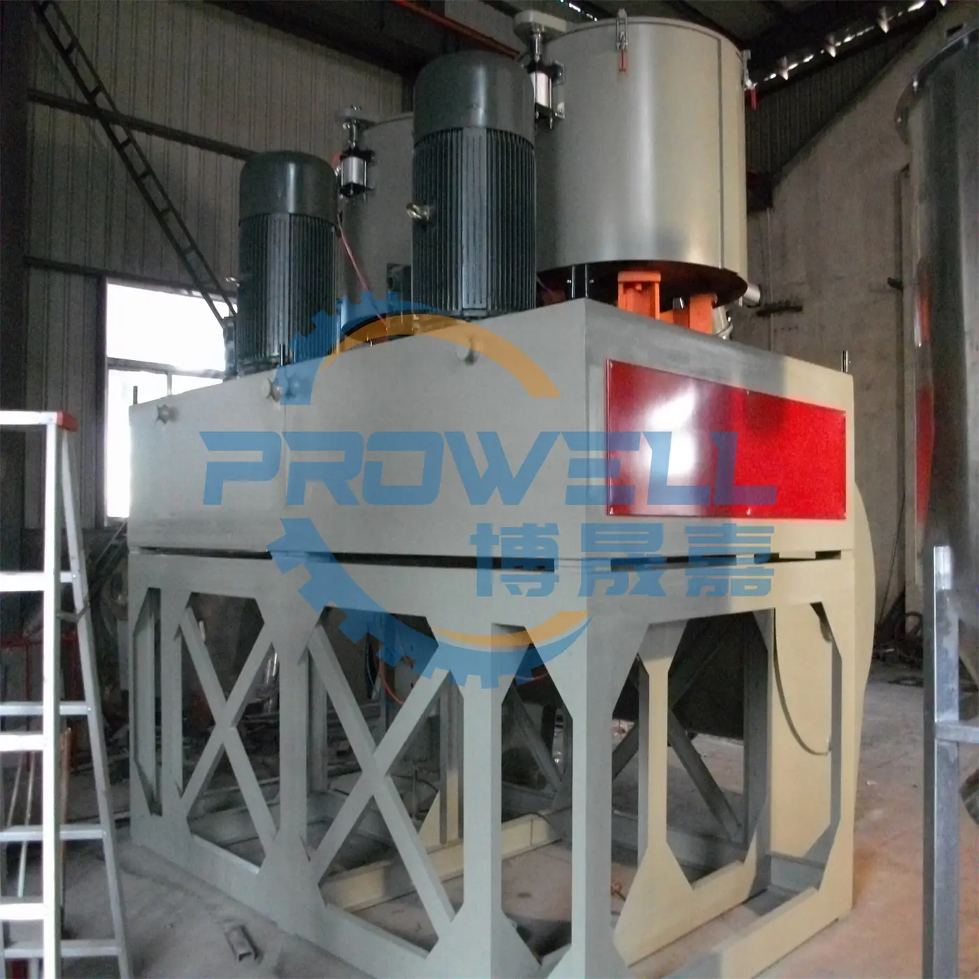 PVC Mixer SHR-800*2/4000 Horizontal High Speed Mixing Unit photo 3