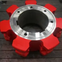 Flexible coupling element with red elastomer inserts