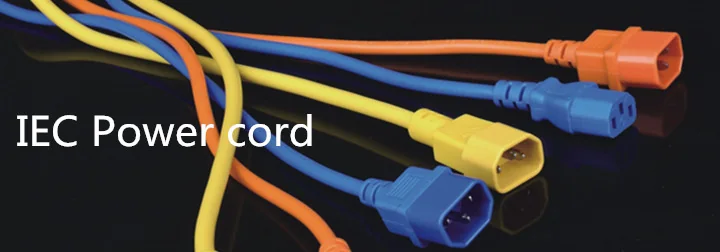 Coloured IEC 60320 power cords produced by Ningbo Jianuo