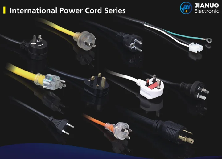 International power cord series moulded plug samples from Ningbo Jianuo