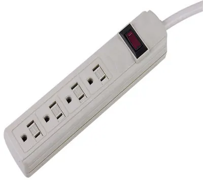 4 Outlet Power strip power cord product photo