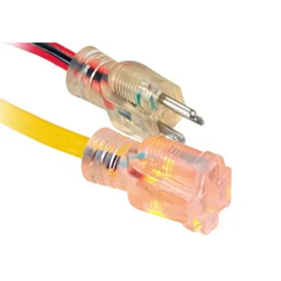 (2)NEMA 5-15P,5-15R Clear light power cord product photo