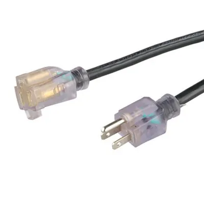 (4)NEMA 5-15P,5-15R Clear light power cord product photo