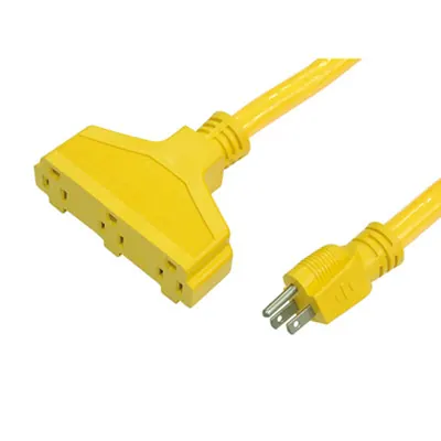 (7)NEMA 5-15P with 3 outlet power cord product photo