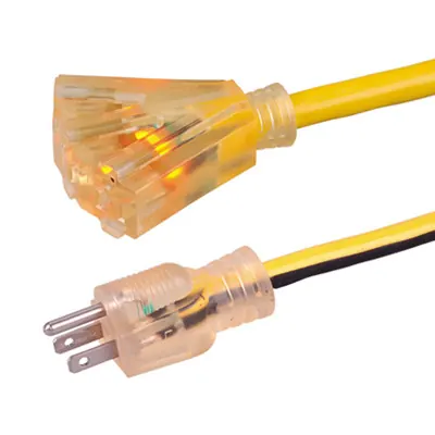 (10)NEMA 5-15P Clear light power cord product photo