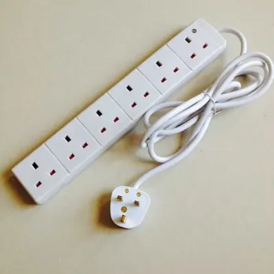 5 Gang extension lead UK type power cord product photo