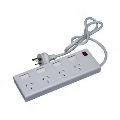 4 way power board with switch power cord product photo