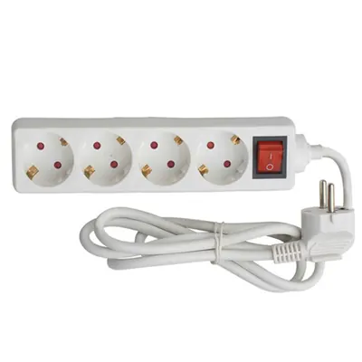 4 outlet with switch power cord product photo