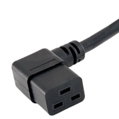 C19 Left angle power cord product photo