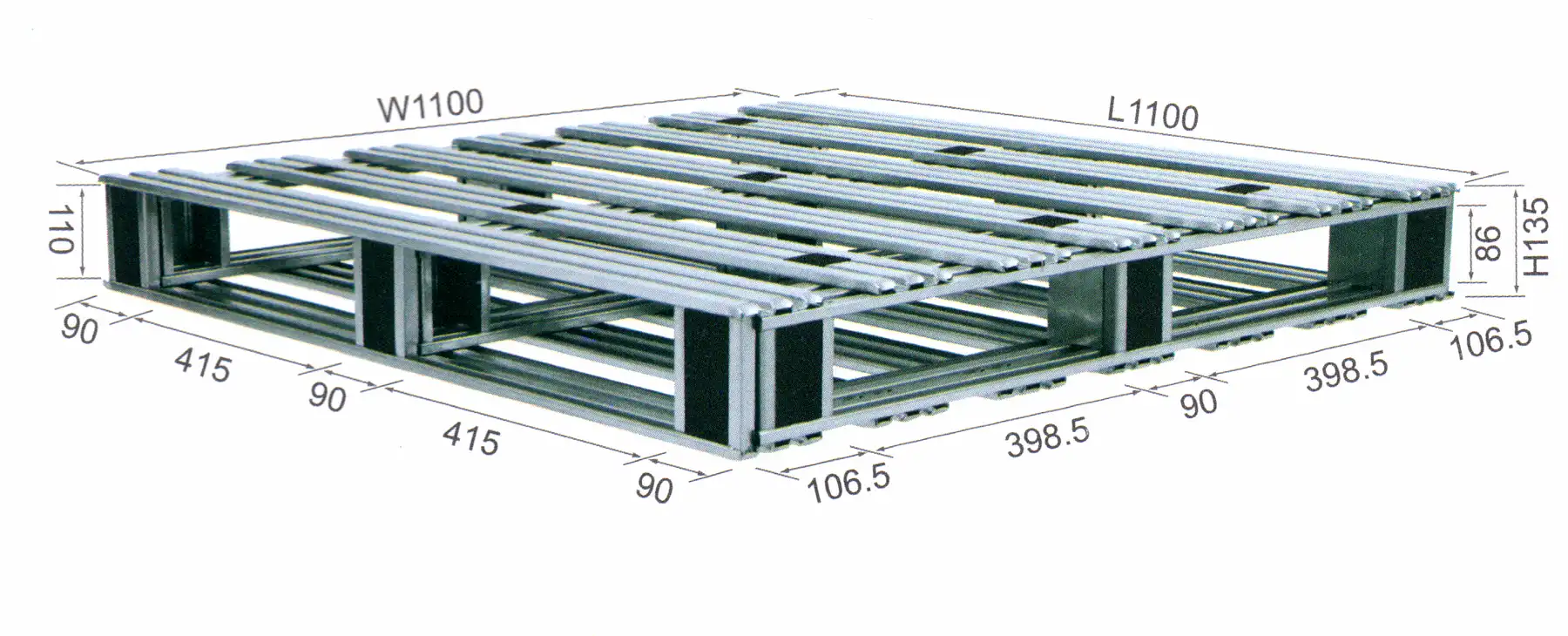 405 Double Faces Dismountable Pallet made by Prometal Hardware