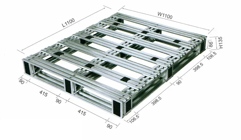 406 Grid Dismountable Pallet made by Prometal Hardware
