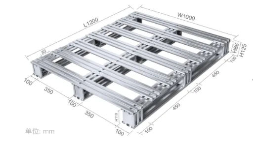 401 U shape dismountable pallet additional view