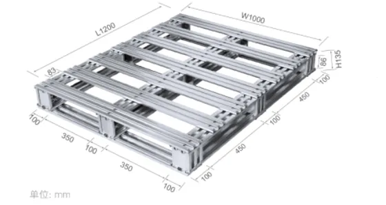 402 Grid dismountable pallet additional view