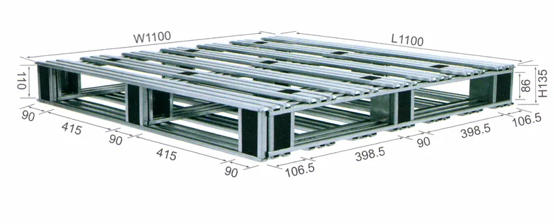 405 Double faces dimountable pallet