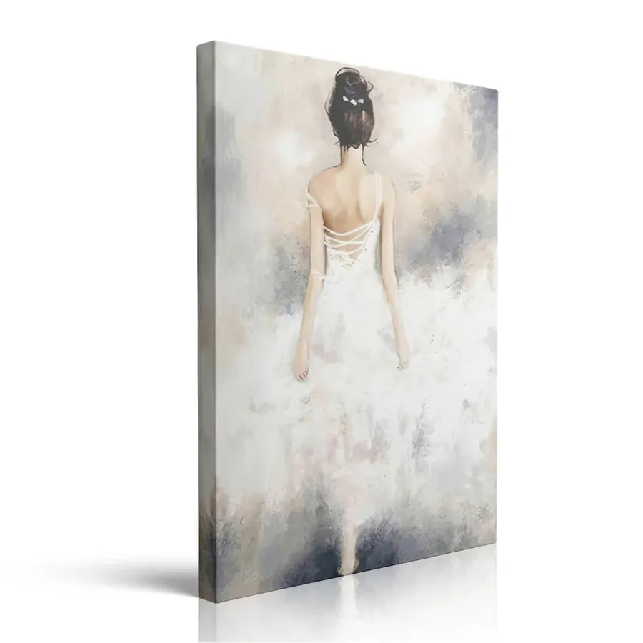 Girl Abstract printed on canvas by Pveror Art