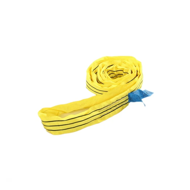 Coiled yellow polyester round