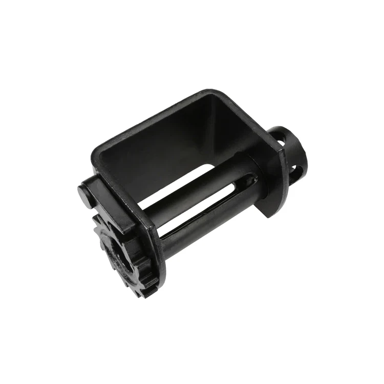 Low profile weld-on truck tie down winch with black finish