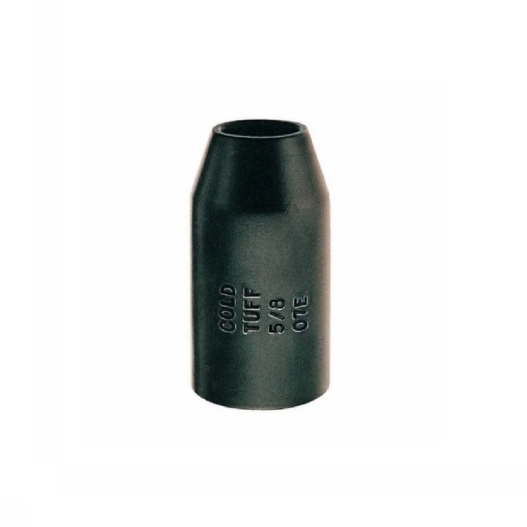 Black tapered cap with embossed markings reading TUFF 5/8, centered on a white background